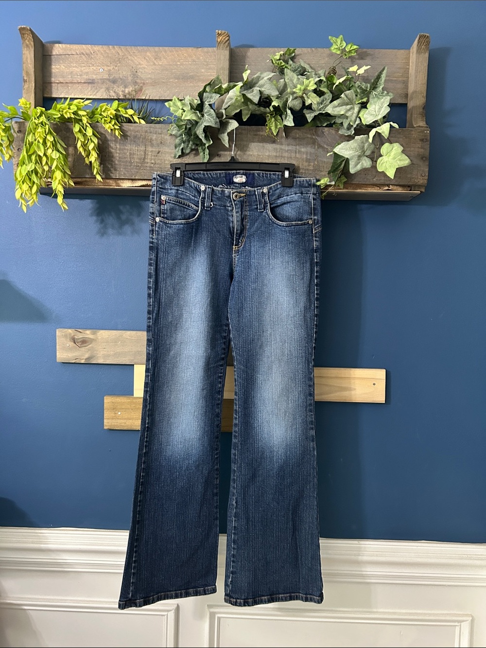 Just USA Women's Dark Blue Flare Jeans 13Tall EUC